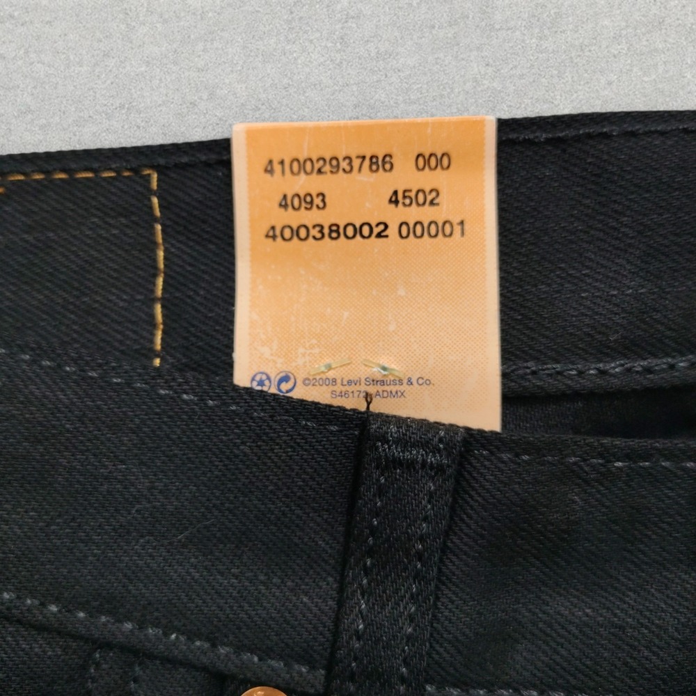 Levi's 501 Jeans Mens 34x38 Black Denim Big & Tall Straight Leg Button Fly NWT - Picture 5 of 16